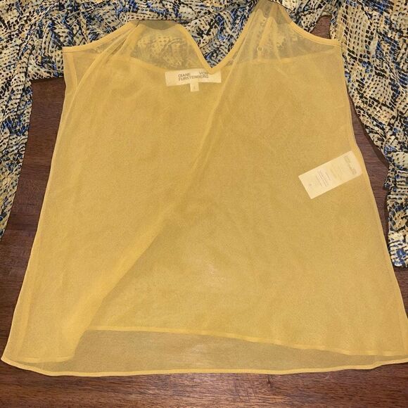 NWOT Diane Von Furstenberg Lorelei Abstract Print Blouse - Picture 5 of 7